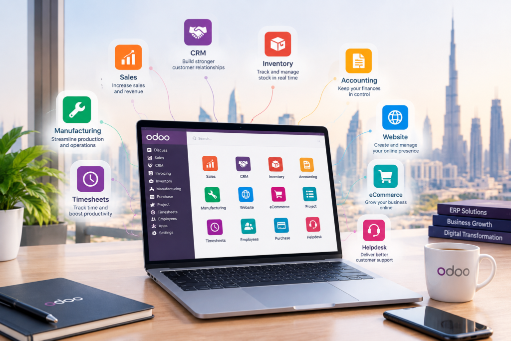 Odoo ERP solutions and expertise for businesses in Dubai and UAE